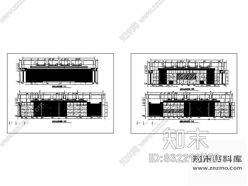 图块/节点大会议室立面图cad施工图下载【ID:832213750】