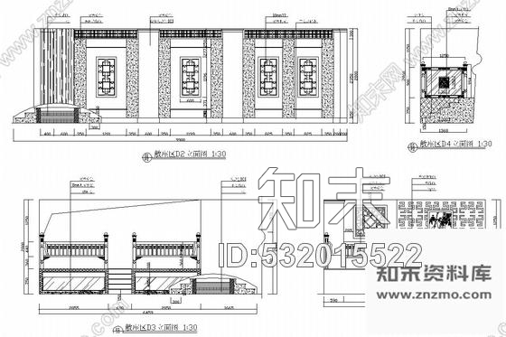 施工图古雅幽静中式风格茶馆室内施工图cad施工图下载【ID:532015522】