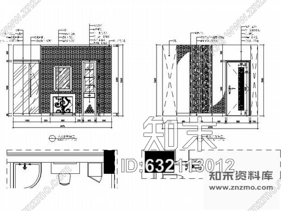 施工图深圳某知名美容美发SPA会所室内装修施工图施工图下载【ID:632113012】