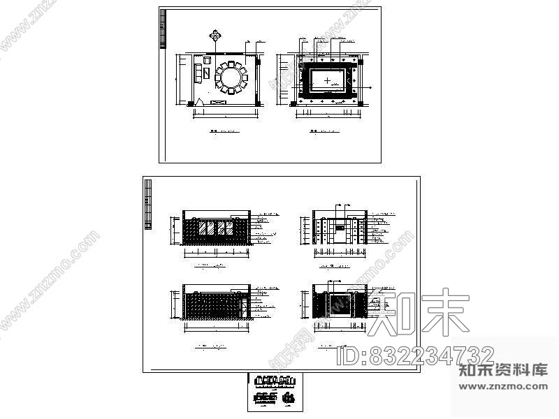 图块/节点中餐厅包房施工图cad施工图下载【ID:832234732】