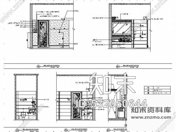 施工图酒店双人房室内装修图cad施工图下载【ID:532050644】