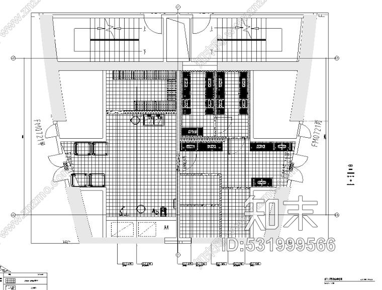 北京现代风格华都餐饮空间设计施工图附效果图cad施工图下载【ID:531999566】