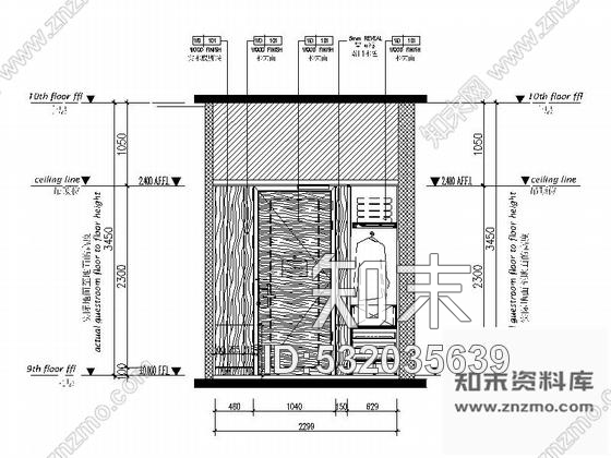 施工图江苏高档商务酒店双人客房装修施工图含效果cad施工图下载【ID:532035639】