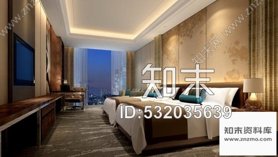施工图江苏高档商务酒店双人客房装修施工图含效果cad施工图下载【ID:532035639】