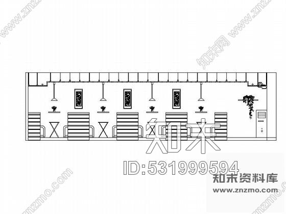 施工图201㎡快餐店室内装修图cad施工图下载【ID:531999594】