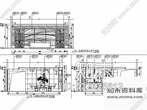 施工图广东五星级高档酒店现代电梯厅及前厅CAD装修施工图含效果施工图下载【ID:532025612】