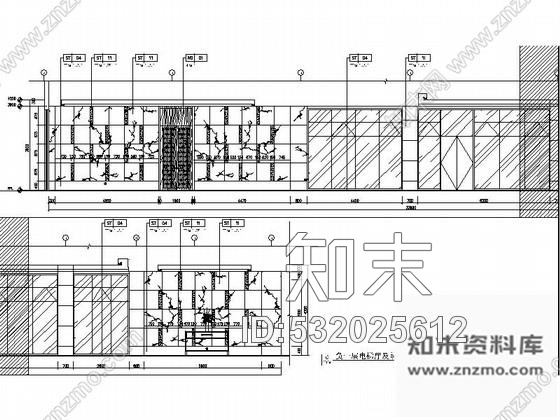 施工图广东五星级高档酒店现代电梯厅及前厅CAD装修施工图含效果施工图下载【ID:532025612】