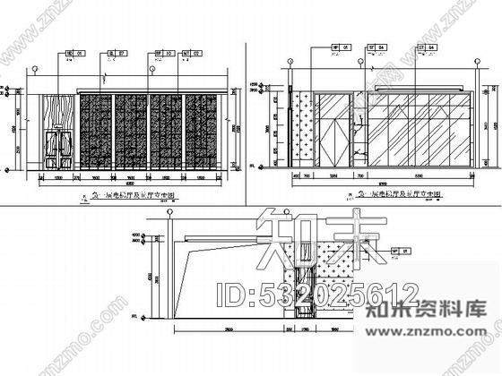 施工图广东五星级高档酒店现代电梯厅及前厅CAD装修施工图含效果施工图下载【ID:532025612】