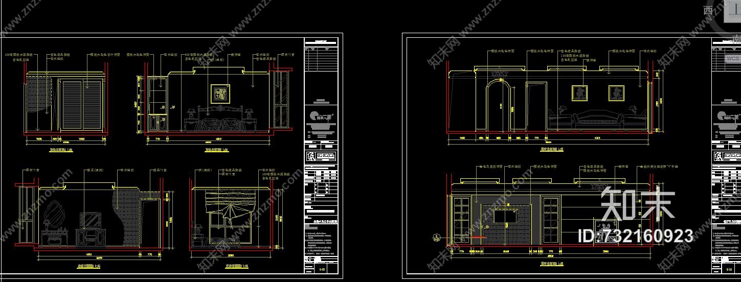 国广一叶-郑州燕庄曼哈顿G2户型样板间施工图cad施工图下载【ID:732160923】