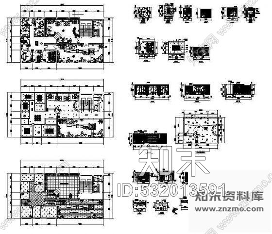 施工图某茶餐厅装修设计cad施工图下载【ID:532013591】