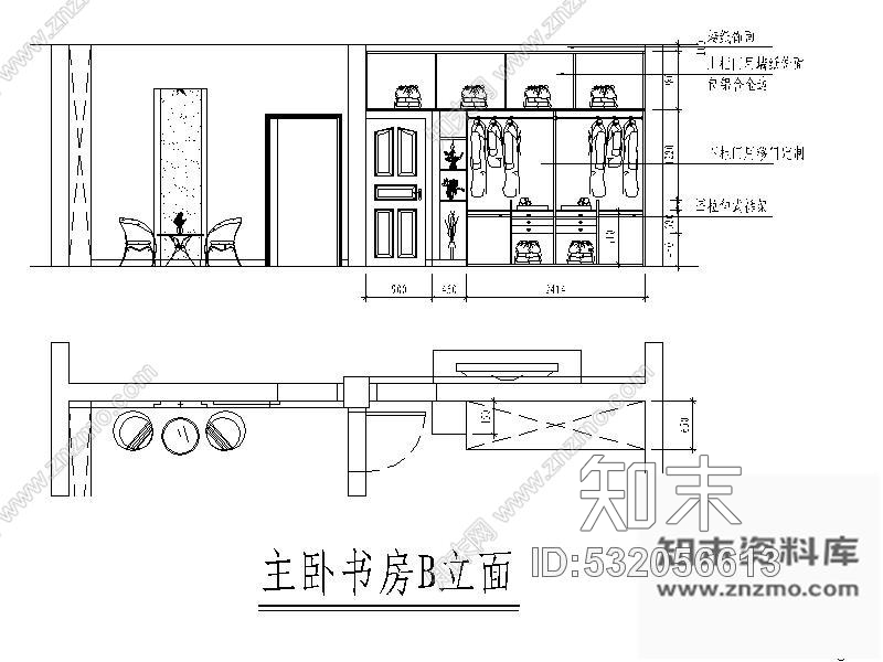 施工图104㎡现代套房室内装修图cad施工图下载【ID:532056613】