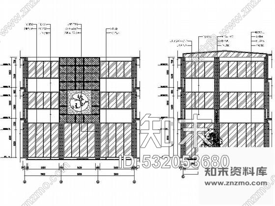 施工图经典酒店大堂装修图cad施工图下载【ID:532053680】