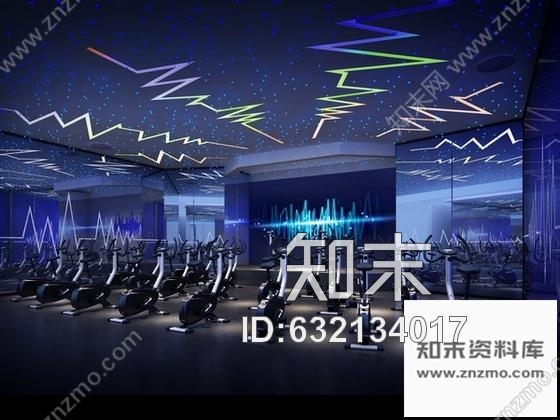 施工图广州时尚动感前卫健身俱乐部室内施工图含效果图cad施工图下载【ID:632134017】