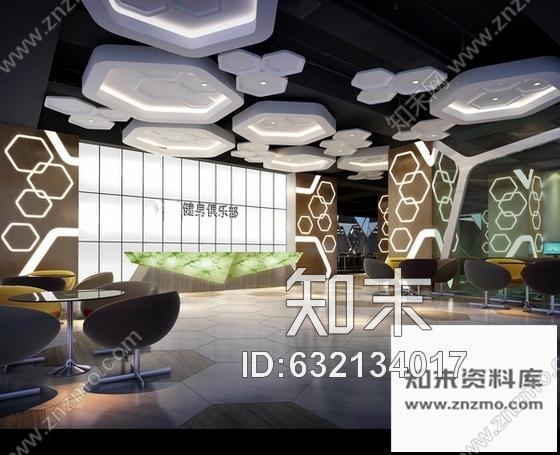 施工图广州时尚动感前卫健身俱乐部室内施工图含效果图cad施工图下载【ID:632134017】