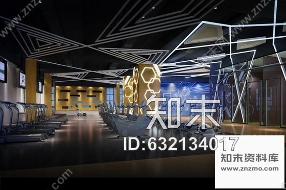 施工图广州时尚动感前卫健身俱乐部室内施工图含效果图cad施工图下载【ID:632134017】