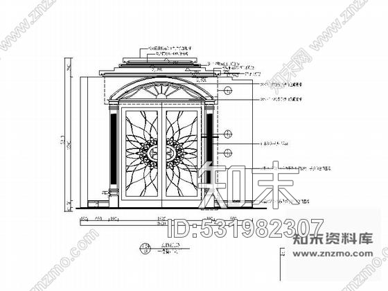 施工图上海某园林别墅奢华贵族室内装修全套施工图cad施工图下载【ID:531982307】