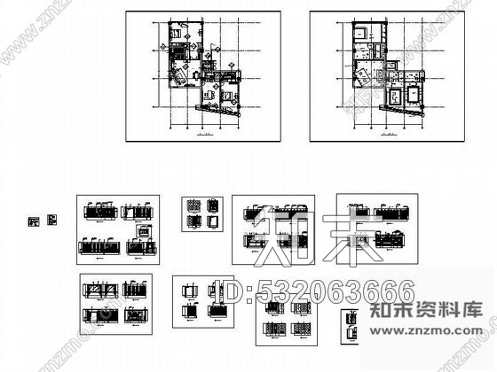 施工图国际酒店豪华套房装修图cad施工图下载【ID:532063666】