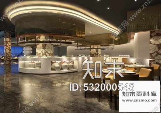 施工图安徽风味特色海鲜自助餐厅施工图含效果施工图下载【ID:532000546】