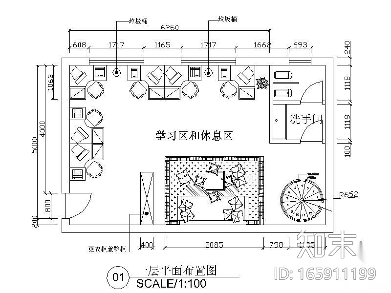 学生作业创意宿舍设计图施工图下载