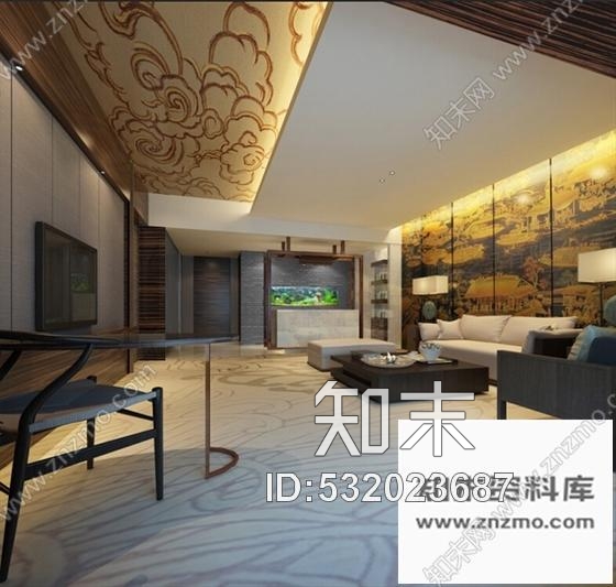 施工图精品著名酒店现代风格董事长套房室内装修施工图含效果cad施工图下载【ID:532023687】