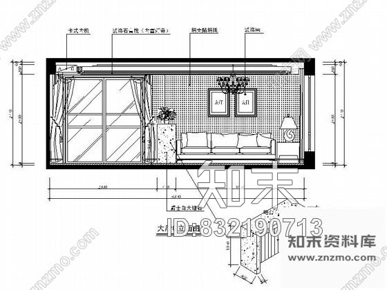 图块/节点温州某简约四居室客厅立面图cad施工图下载【ID:832190713】