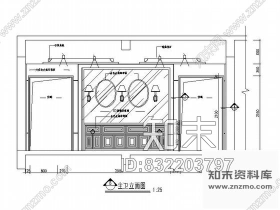 图块/节点主卫装修详图cad施工图下载【ID:832203797】