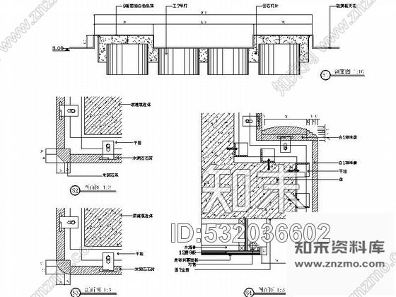 施工图广东豪华酒店中式餐厅装修施工图cad施工图下载【ID:532036602】