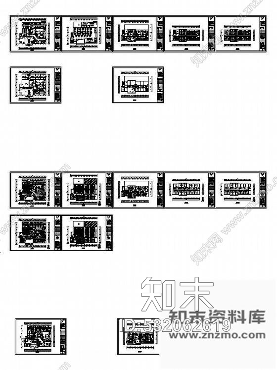 施工图五层宾馆装饰平面图cad施工图下载【ID:532062619】