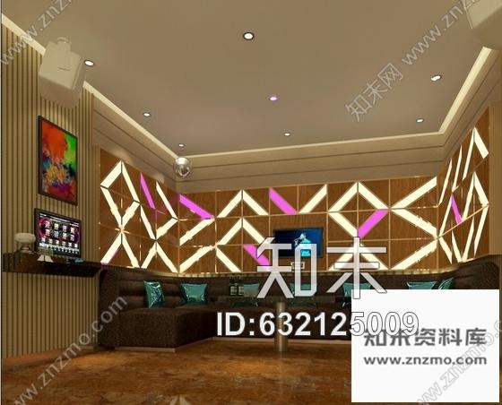 施工图某KTV包厢室内装修图含效果图cad施工图下载【ID:632125009】