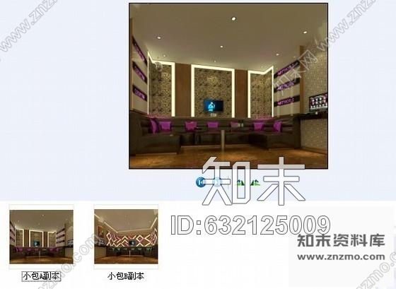施工图某KTV包厢室内装修图含效果图cad施工图下载【ID:632125009】