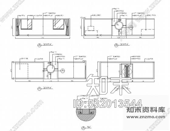 施工图某大型餐厅包间装修图Ⅱcad施工图下载【ID:532013544】