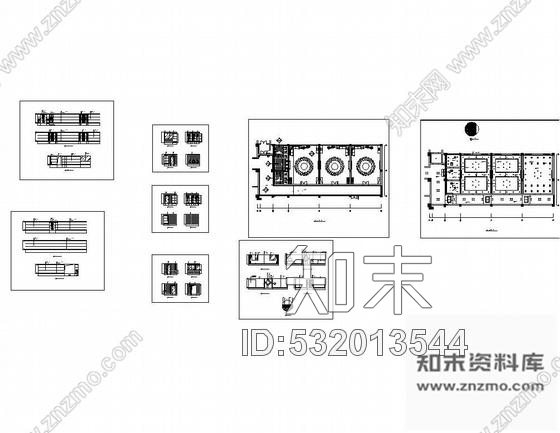 施工图某大型餐厅包间装修图Ⅱcad施工图下载【ID:532013544】