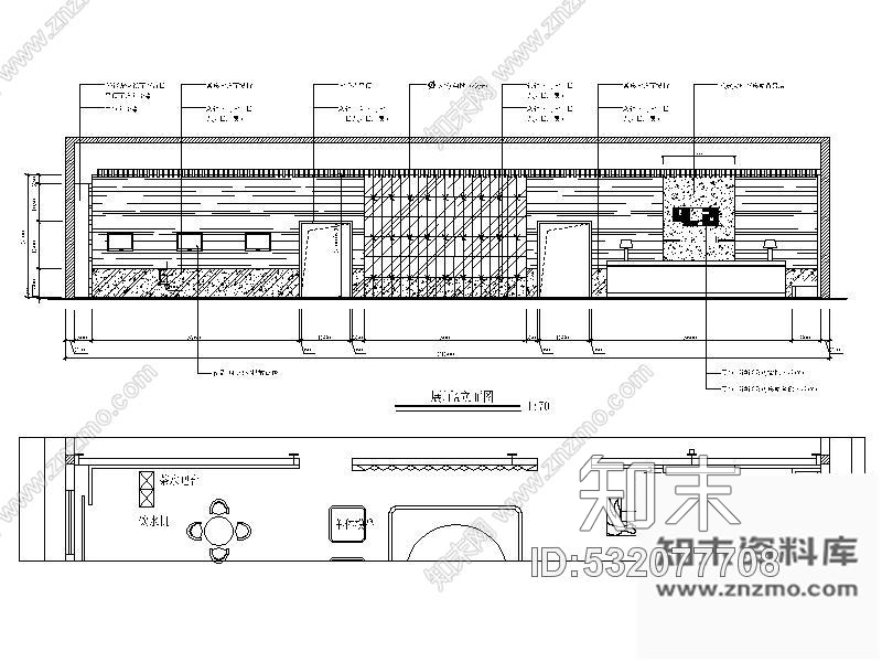 施工图某置业售楼部室内装修图cad施工图下载【ID:532077708】