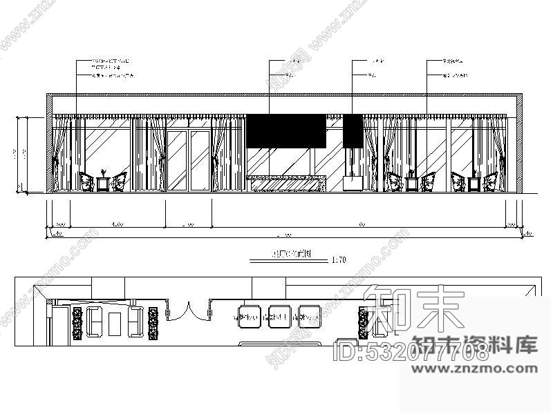施工图某置业售楼部室内装修图cad施工图下载【ID:532077708】