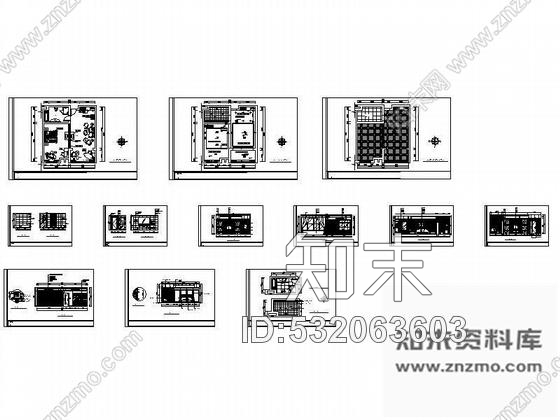 酒店套房装修图cad施工图下载【ID:532063603】