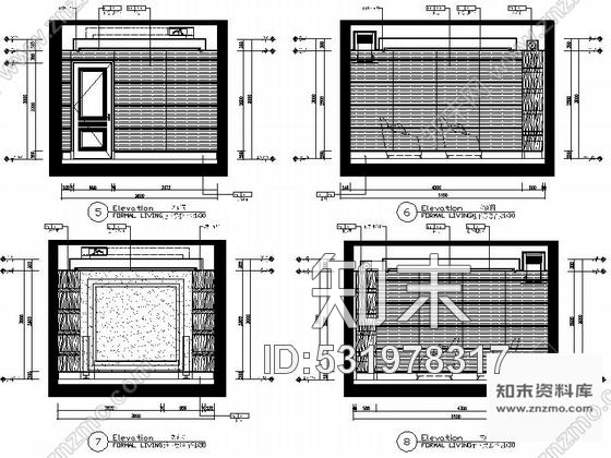 施工图江苏豪华欧式风格联排两层别墅CAD装修施工图cad施工图下载【ID:531978317】