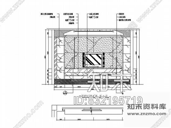 简欧别墅客厅装修立面图节点cad施工图下载【ID:832195719】