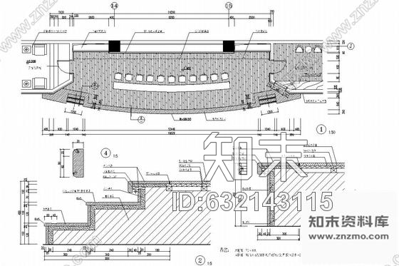 施工图现代化大型多功能厅室内施工图施工图下载【ID:632143115】