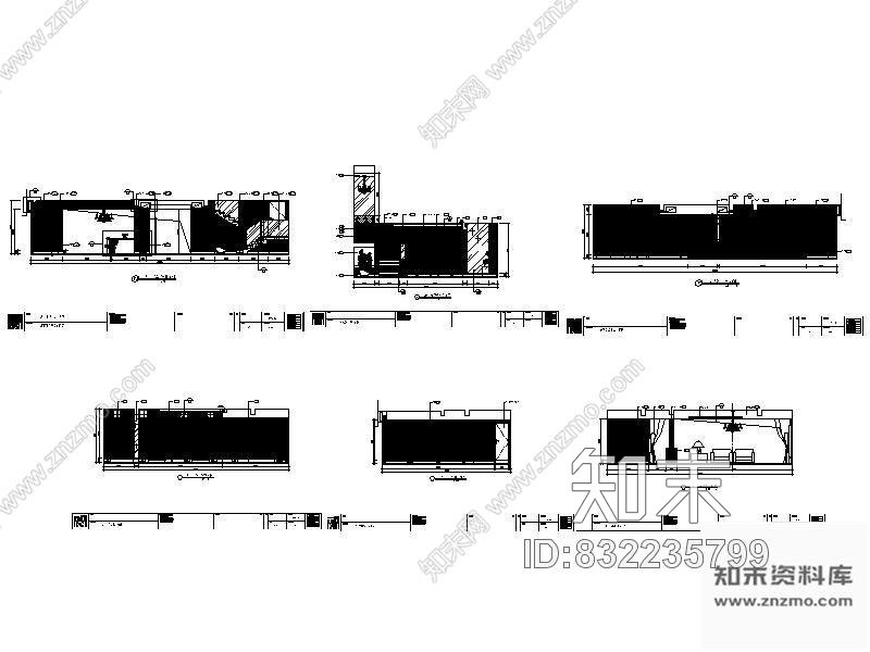 图块/节点别墅地下娱乐室立面图cad施工图下载【ID:832235799】