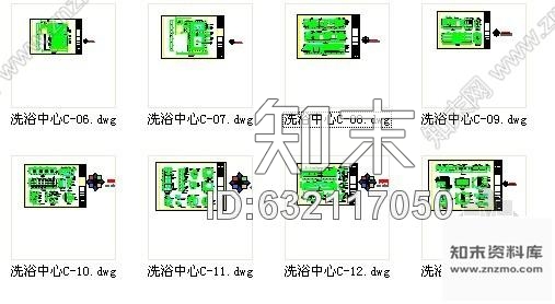 施工图某洗浴中心大堂设计装修图cad施工图下载【ID:632117050】