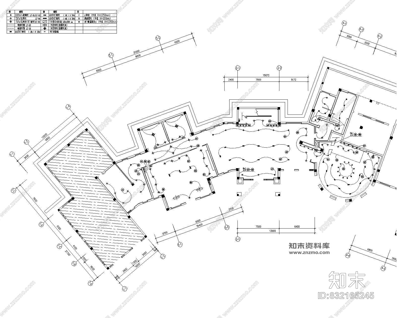 长沙大型中式特色售楼中心室内装修施工图cad施工图下载【ID:832165245】