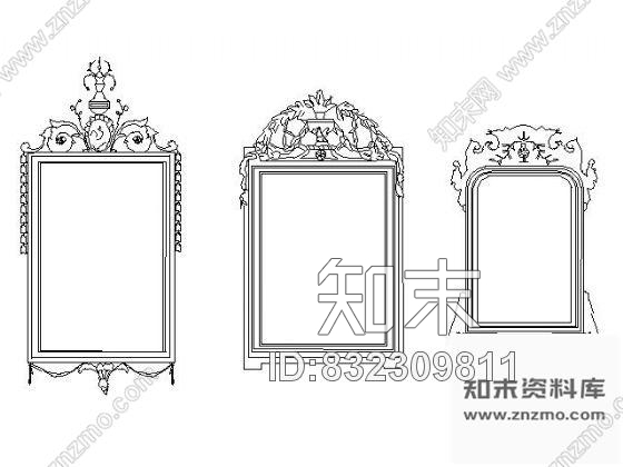 图块/节点镜面图块集cad施工图下载【ID:832309811】