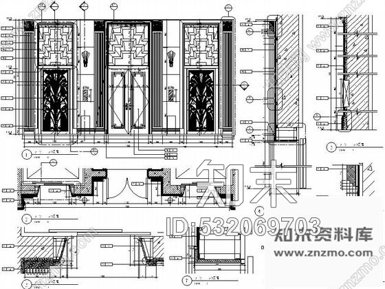 施工图北京售楼处首层大堂及电梯厅CAD施工图(含实景图施工图下载【ID:532069703】