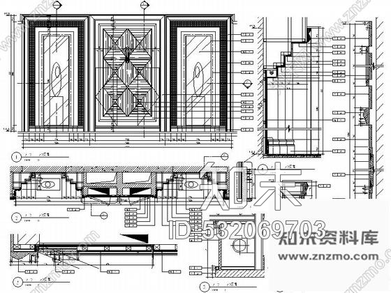 施工图北京售楼处首层大堂及电梯厅CAD施工图(含实景图施工图下载【ID:532069703】