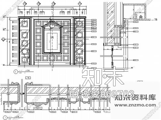 施工图北京售楼处首层大堂及电梯厅CAD施工图(含实景图施工图下载【ID:532069703】