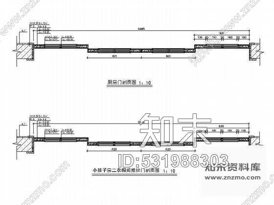 施工图精品美式乡村三层别墅室内装修设计图(含效果cad施工图下载【ID:531988303】