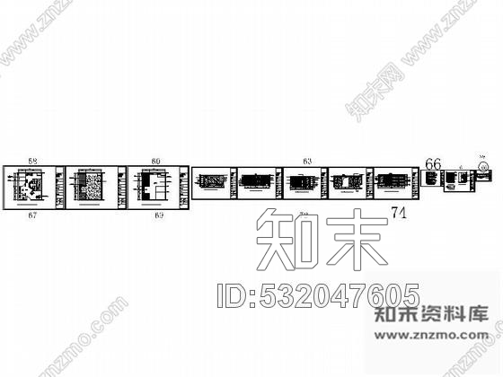施工图酒店标准间客房装饰装修图cad施工图下载【ID:532047605】