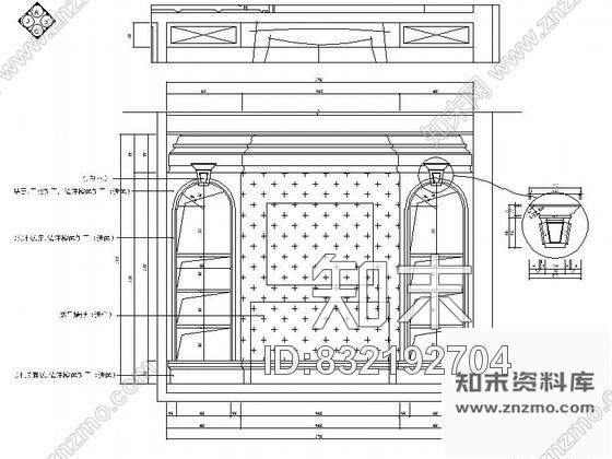 图块/节点豪华别墅书房设计立面图cad施工图下载【ID:832192704】