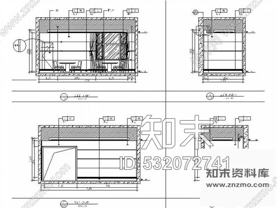 施工图长春核心地段现代风格售楼处CAD装修图cad施工图下载【ID:532072741】
