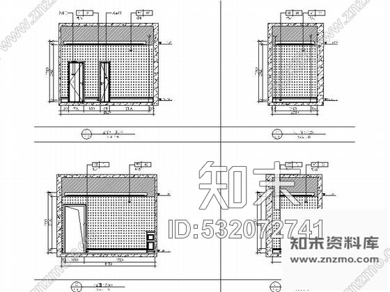 施工图长春核心地段现代风格售楼处CAD装修图cad施工图下载【ID:532072741】